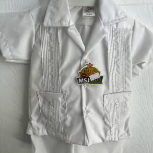 Boys Guayaberas Short Set White or Blue