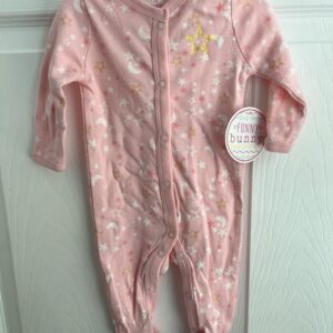 Girls Footed Pajamas Moon & Stars